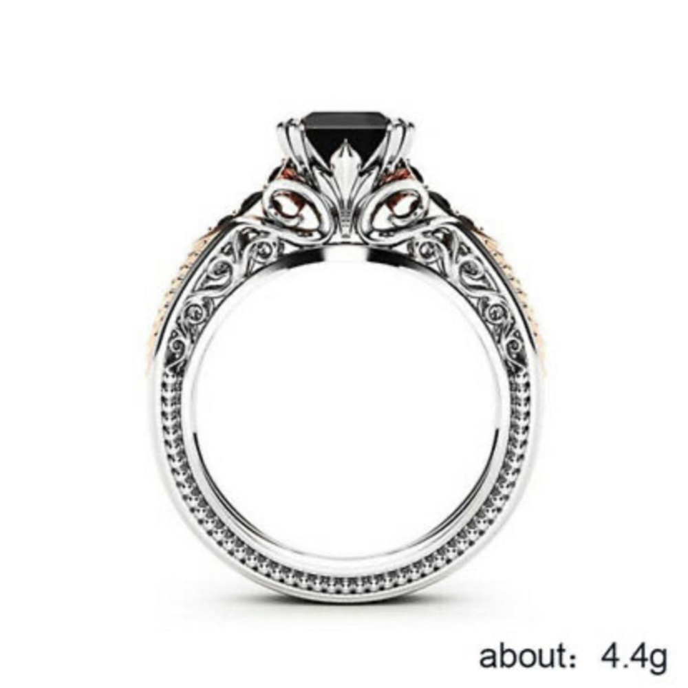NEW 925 Sterling Silver Black sapphire Ring - Picture 5 of 5